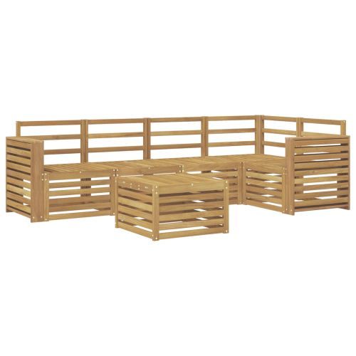 Комплект дивани за открито 6 pcs Бяло 59 x 59 x 37 см