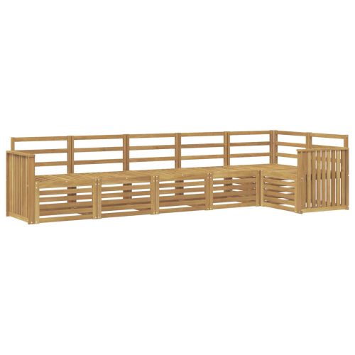 Комплект дивани за открито 6 pcs Бяло 306 x 128,5 x 73 см