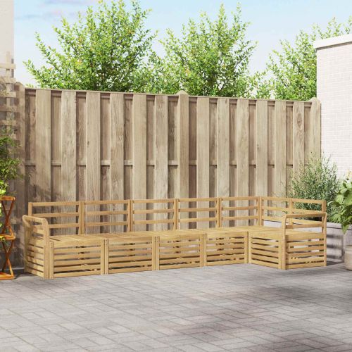 Комплект дивани за открито 6 pcs Бяло 308 x 130,5 x 73 см