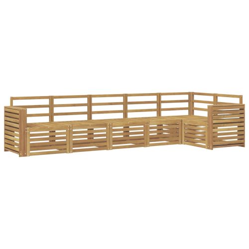 Комплект дивани за открито 6 pcs Бяло 310 x 132,5 x 73 см