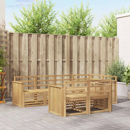 Комплект дивани за открито 7 pcs Бяло 247 x 128,5 x 73 см