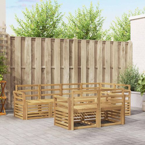 Комплект дивани за открито 7 pcs Бяло 249 x 130,5 x 73 см