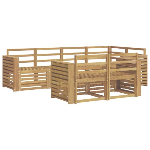 Комплект дивани за открито 7 pcs Бяло 251 x 132,5 x 73 см