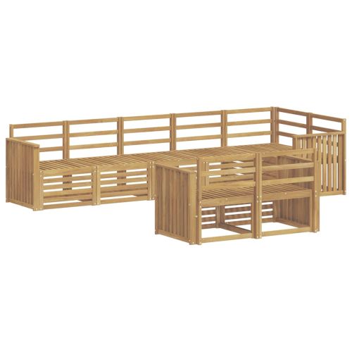 Комплект дивани за открито 8 pcs Бяло 306 x 128,5 x 73 см