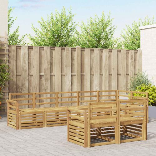 Комплект дивани за открито 8 pcs Бяло 308 x 130,5 x 73 см