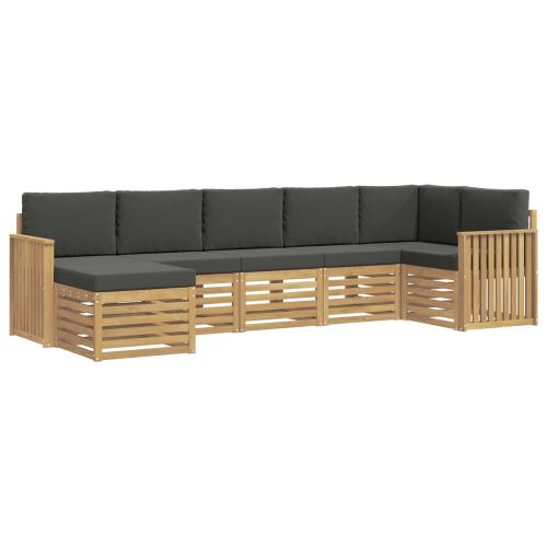 Комплект дивани за открито 7 pcs Бяло и антрацит