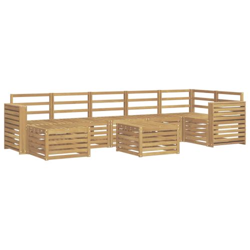 Комплект дивани за открито 8 pcs Бяло 59 x 59 x 37 см