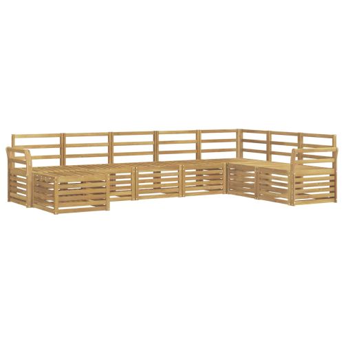 Комплект дивани за открито 8 pcs Бяло 308 x 190 x 73 см