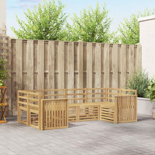 Комплект дивани за открито 6 pcs Бяло 245 x 128,5 x 73 см