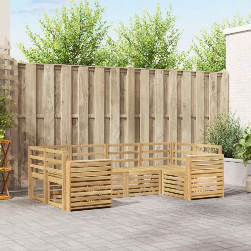 Комплект дивани за открито 6 pcs Бяло 245 x 132,5 x 73 см
