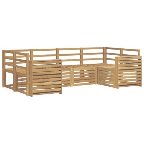 Комплект дивани за открито 6 pcs Бяло 245 x 132,5 x 73 см