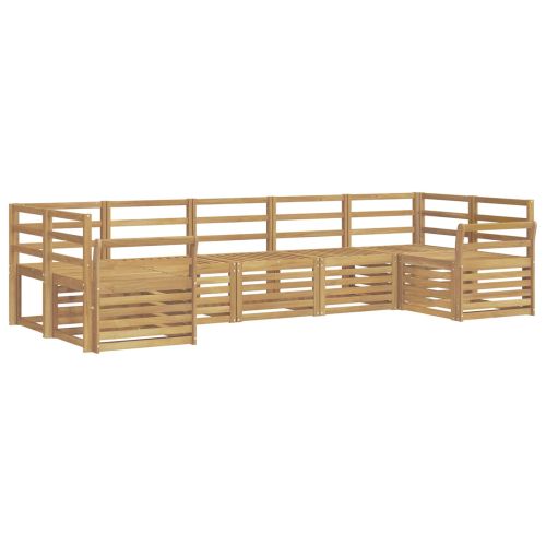 Комплект дивани за открито 7 pcs Бяло 304 x 130,5 x 73 см