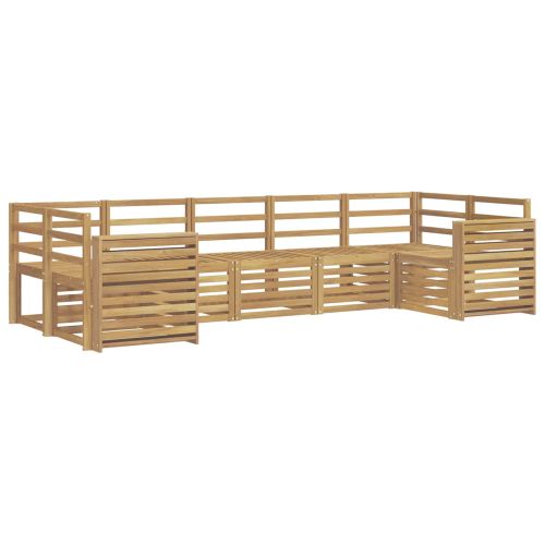 Комплект дивани за открито 7 pcs Бяло 304 x 132,5 x 73 см