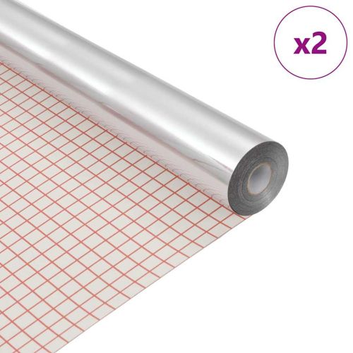 Самозалепващо огледално фолио 90 x 150 см 2 pcs Сребрист PET