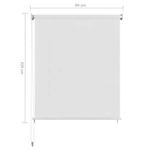 Външна роло щора, бяла, 80x230 см, HDPE