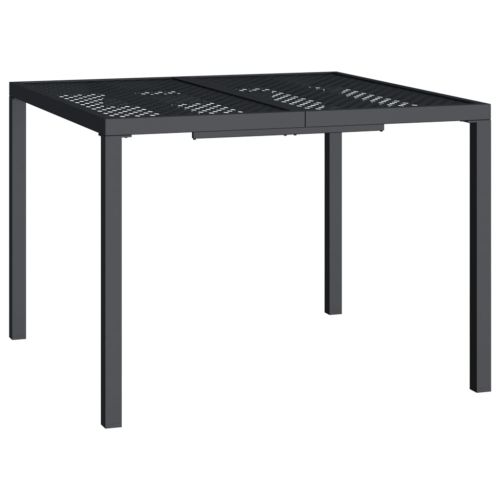 Градинска маса антрацит 100x100x72 cм стомана