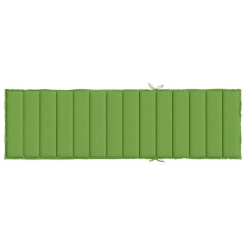 Шалте за шезлонг, меланж зелено, 200x70x4 см, плат