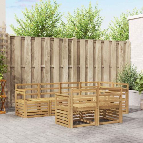 Комплект дивани за открито 7 pcs Бяло 247 x 128,5 x 73 см