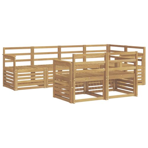 Комплект дивани за открито 7 pcs Бяло 247 x 128,5 x 73 см