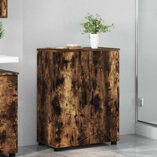 Шкаф за баня Димян дъб 60 x 35 x 80 см Инженерно дърво & Метал