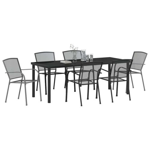 Комплект за хранене в градината 7 pcs Антрацит
