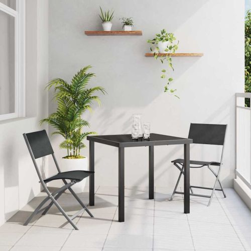 Комплект за хранене в градината 3 pcs Черно