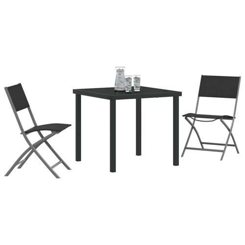 Комплект за хранене в градината 3 pcs Черно