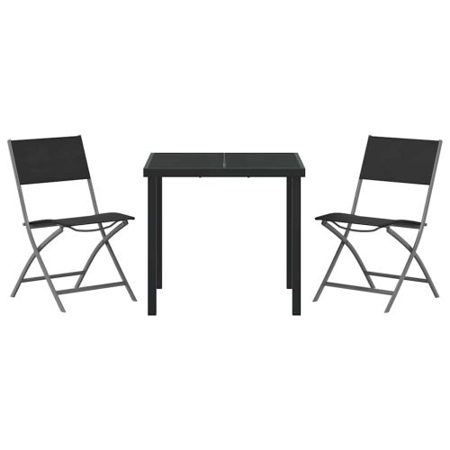 Комплект за хранене в градината 3 pcs Черно