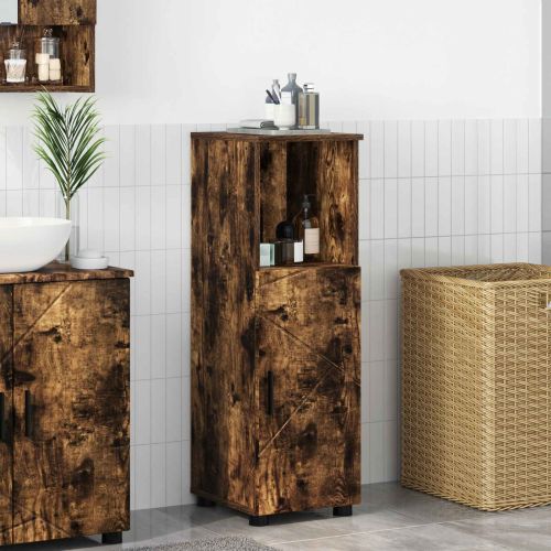 Шкаф за баня Димян дъб 30 x 35 x 95 см Инженерно дърво & Метал