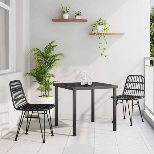 Комплект за хранене в градината 3 pcs Черно