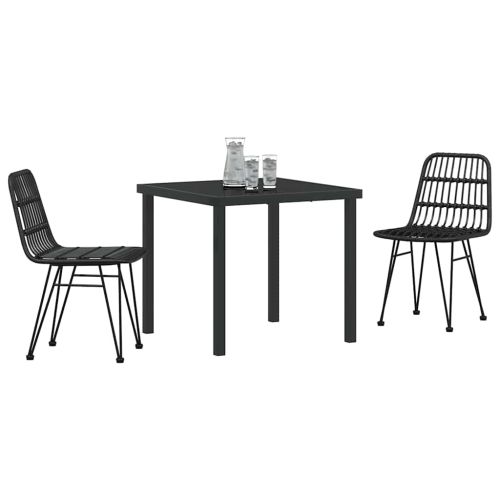 Комплект за хранене в градината 3 pcs Черно
