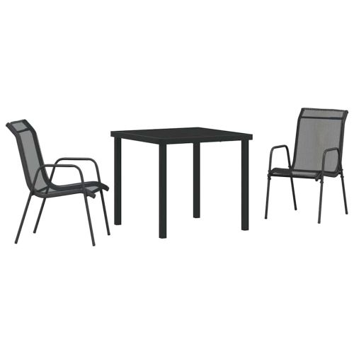 Комплект за хранене в градината 3 pcs Черно