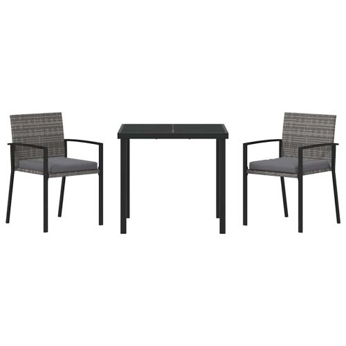 Комплект за хранене в градината 3 pcs Сив
