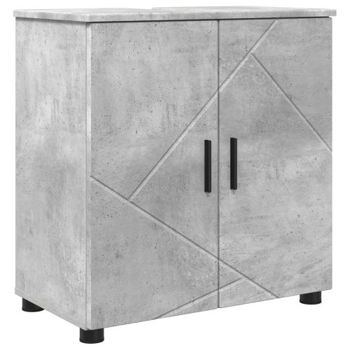 Шкаф за баня със съхранение Циментено сиво 61 x 35 x 64 см