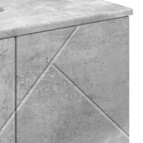Шкаф за баня със съхранение Циментено сиво 61 x 35 x 64 см
