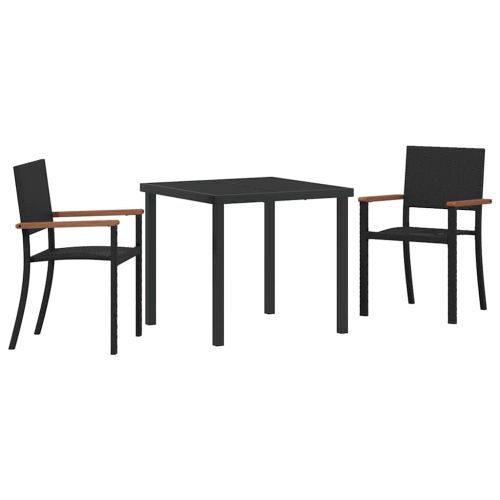 Комплект за хранене в градината 3 pcs Черно