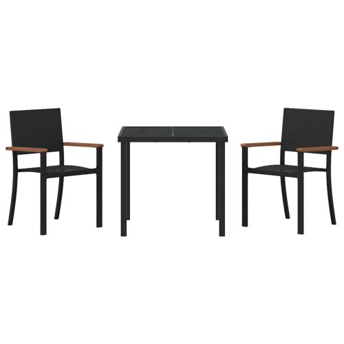 Комплект за хранене в градината 3 pcs Черно