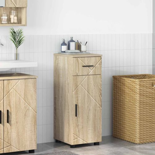 Шкаф за баня Сонома дъб 30 x 35 x 80 см Инженерно дърво & Метал