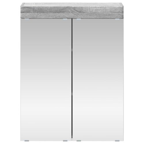 Шкаф с огледало за баня TULUM Сив Сонома 60 x 16,5 x 78 см