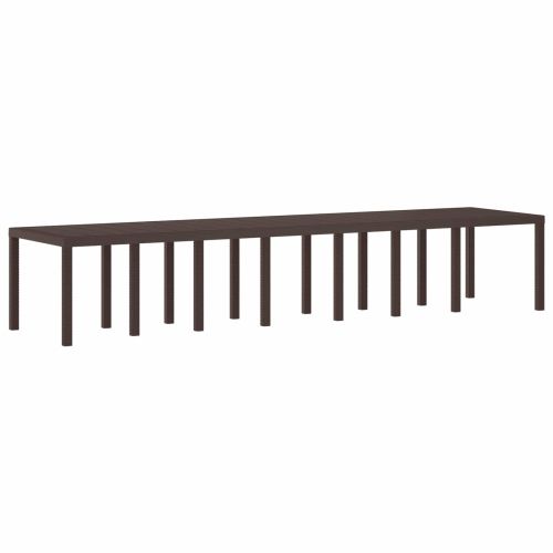 Градинска маса Кафяво 400 x 100 x 73 см полиратан
