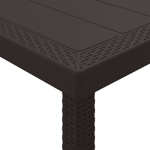 Градинска маса Кафяво 400 x 100 x 73 см полиратан
