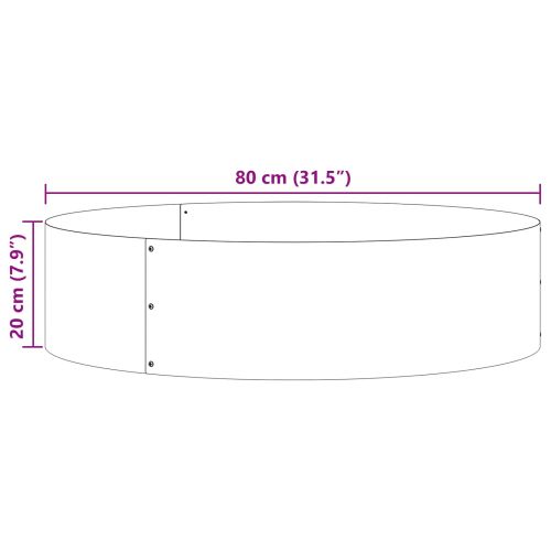 Пръстен за саксия Ръждясало 80 x 80 x 20 cm Патинираща стомана