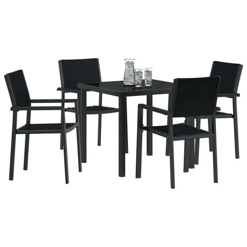 Комплект за хранене в градината 5 pcs Черно
