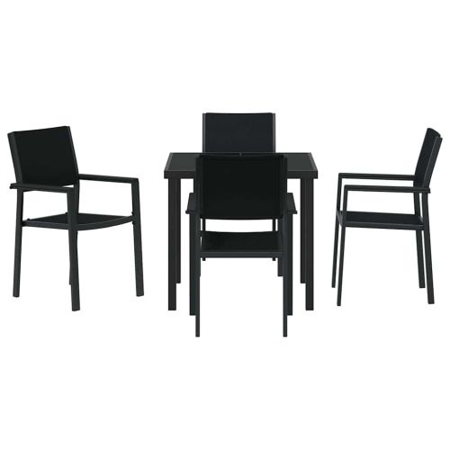Комплект за хранене в градината 5 pcs Черно