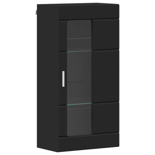 Дървен шкаф Черно 50 x 29 x 100 см Инженерно дърво