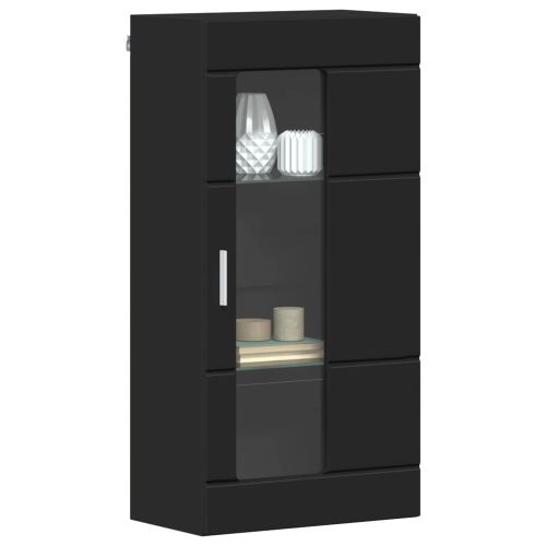 Дървен шкаф Черно 50 x 29 x 100 см Инженерно дърво