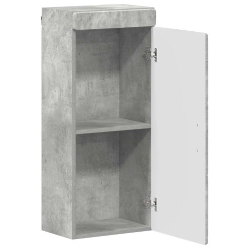 Банен стенен шкаф с рафт TULUM Циментено сиво 37 x 24,5 x 86 см