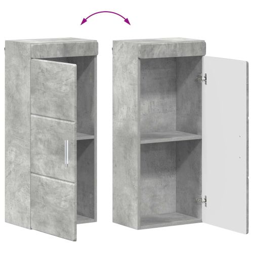 Банен стенен шкаф с рафт TULUM Циментено сиво 37 x 24,5 x 86 см