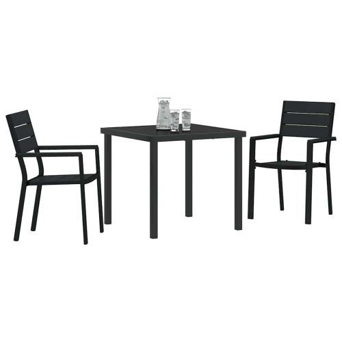 Комплект за хранене в градината 3 pcs Черно