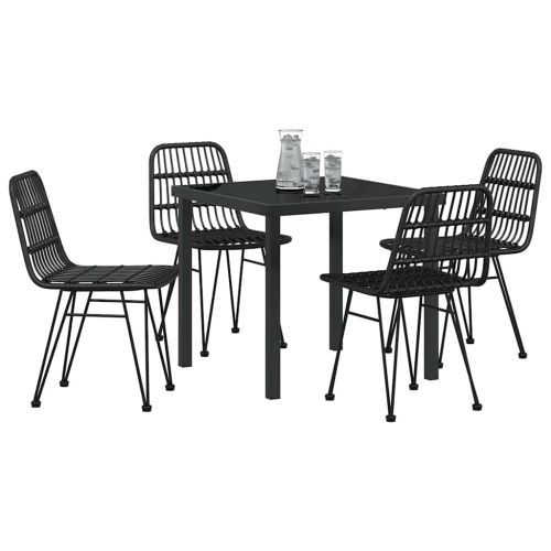 Комплект за хранене в градината 5 pcs Черно